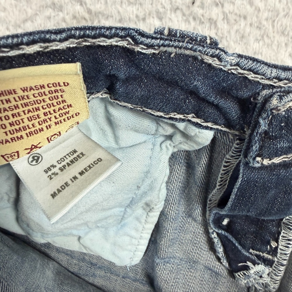 Big Star Liv Boot Jeans Womens 30R (33x31) Dark Wash Bootcut Denim Thick Stitch - Picture 6 of 11